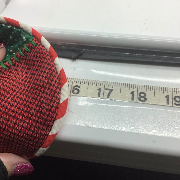 Vtg Hallmark Maxine Stuff This Shoebox Christmas Stocking 16" Patchwork Plaid - Picture 6 of 6